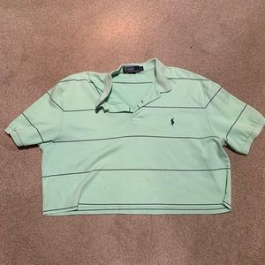 Polo Ralph Lauren Vintage Cropped Mint Green Shirt